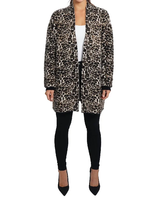 Casual Attire For Women Layla Leopard Cardigan In Beige