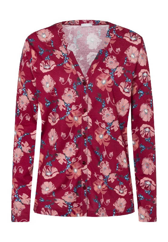 Women's Night-Out Outfit Sleep And Lounge Button Front Shirt | Floral Joy 77934-2983