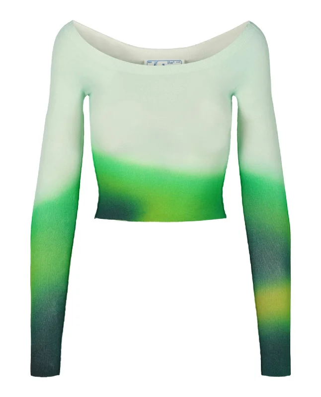 Affordable Luxury Women's Garments Blurred Seamless Knit Top