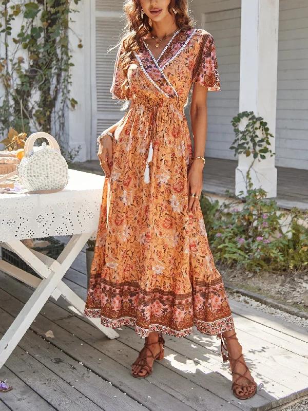 Women's Charming Outfit For Events Matilda Floral Maxi Dress