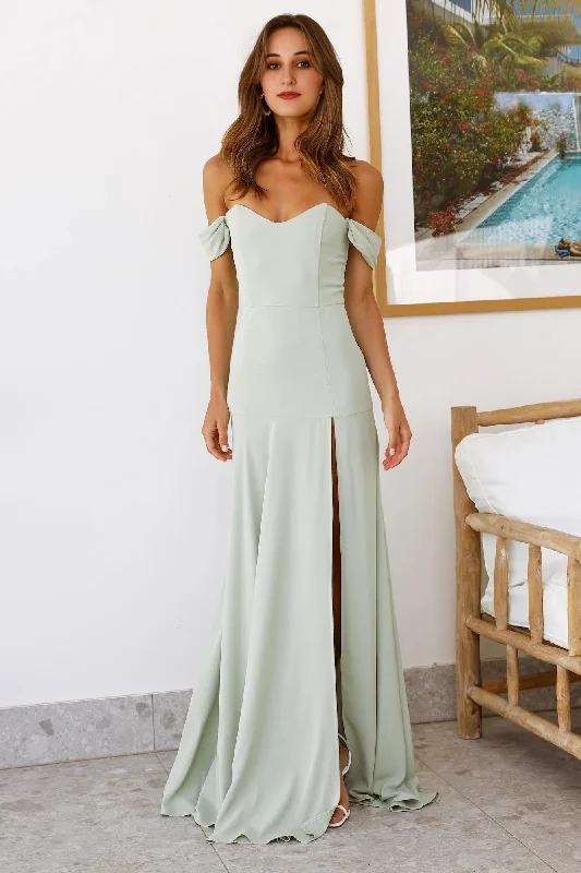 Stylish Women's Garments Blushing Cinderella Maxi Dress Sage