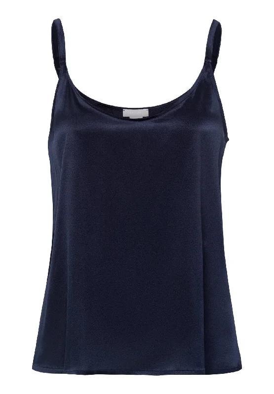 Women's Athletic Garments Grand Central Relaxed Silk Camisole | Deep Navy 77380-1610