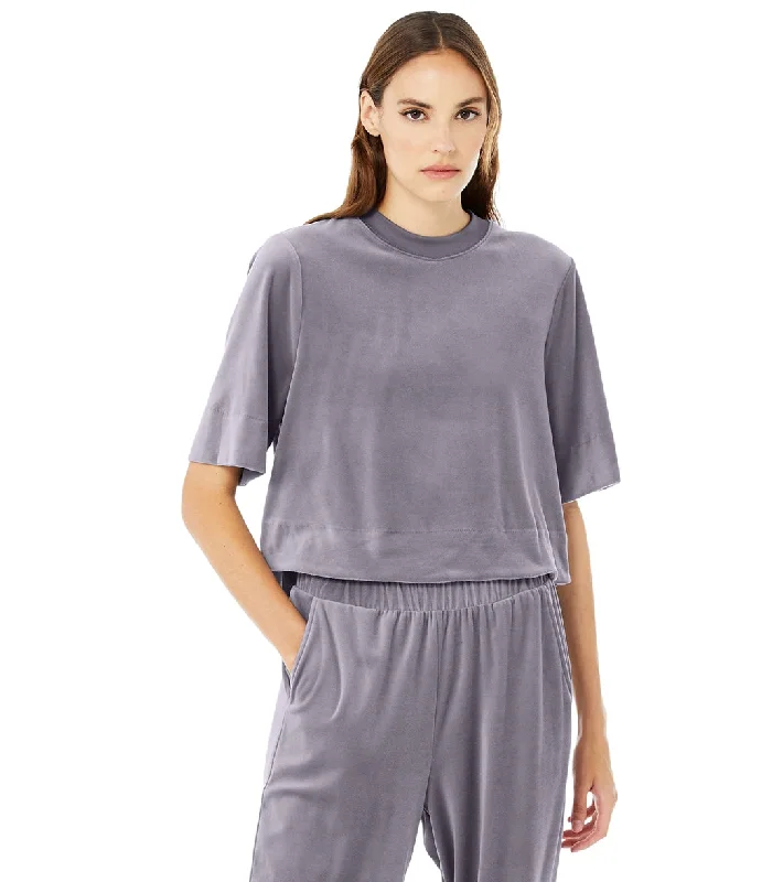 Affordable Women's Outfit Bella + Canvas Velour Cult Tee Chess Grey