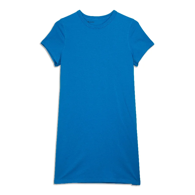 Stylish Women's Outfit Classic-Fit Cotton-Blend T-Shirt Dress