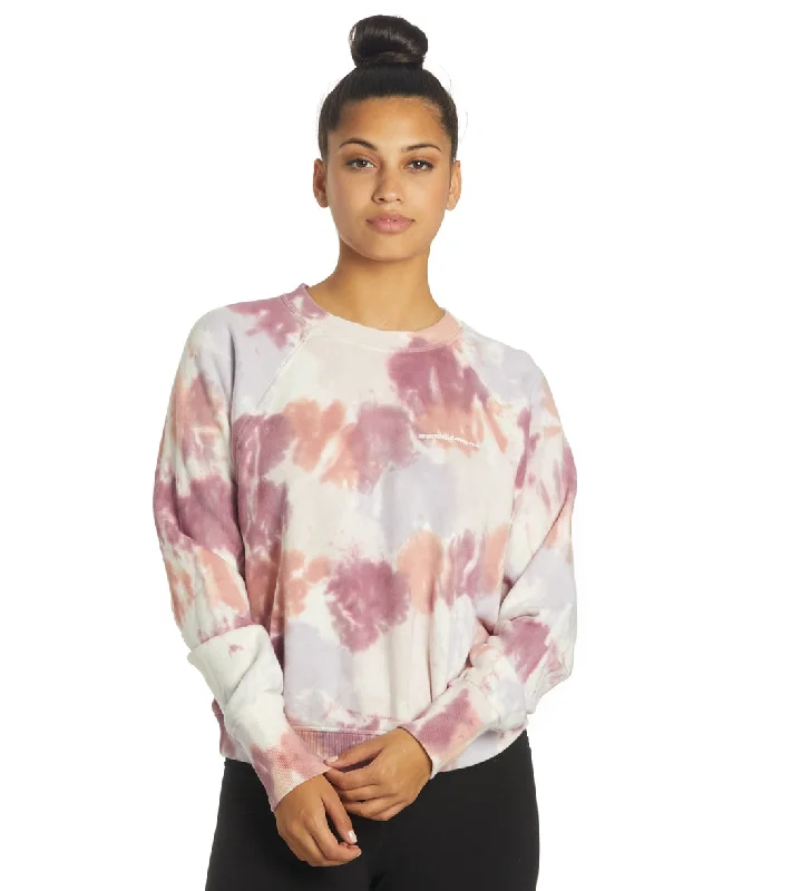 Women's Evening Wear Attire Spiritual Gangster Bridget Raglan Pullover Dust Storm Tie Dye