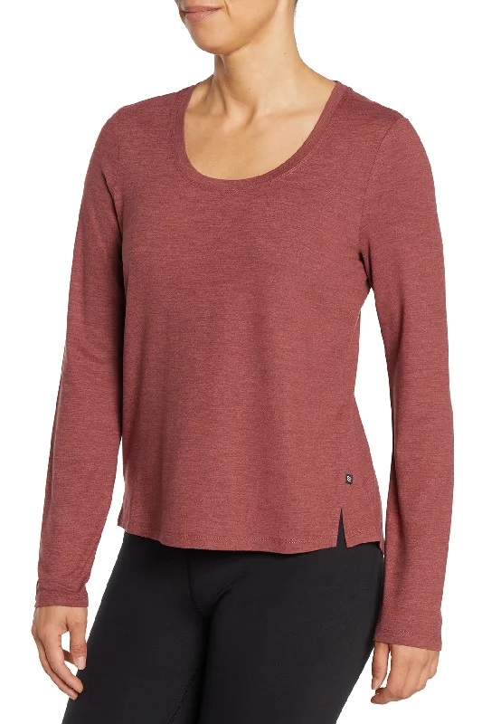 Casual Attire For Women Susan Long Sleeve Top (H. Zinfandel)