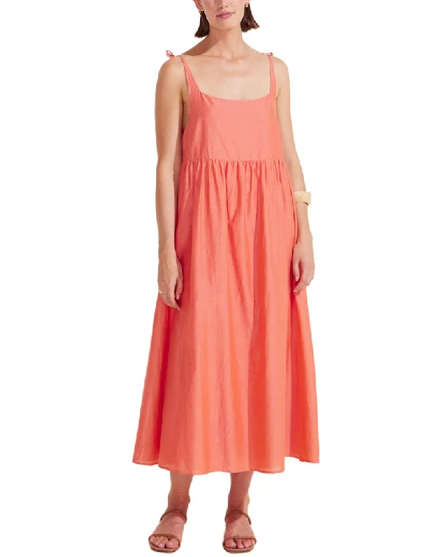 Women's Stylish Vacation Attire Auguste Eleanor Silk-Blend Midi Dress