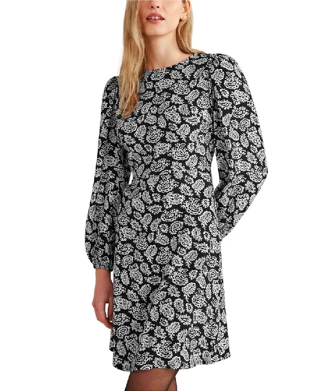 Women's Resort Attire Boden Crew Neck Print Mini Dress