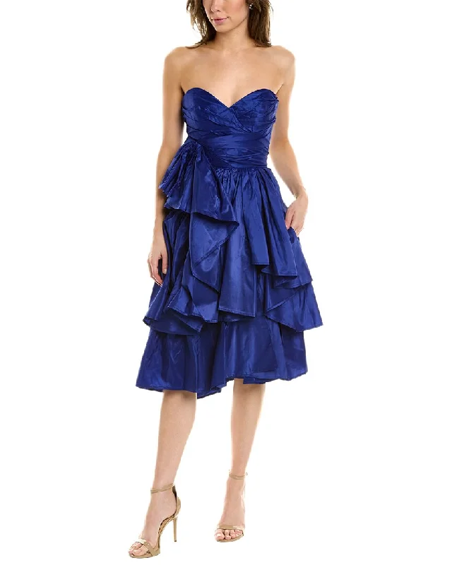 Affordable Luxury Women's Garments Carolina Herrera Sweetheart Silk Cocktail Dress