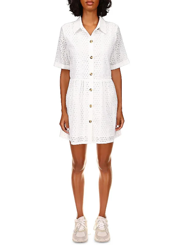 Women's Office Outfit Heirloom Womens Collared Midi Shirtdress