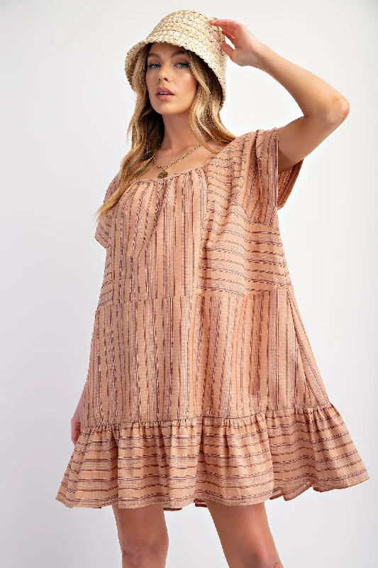 Women's Plus-Size Garments Rusty Coral Oversized Dress