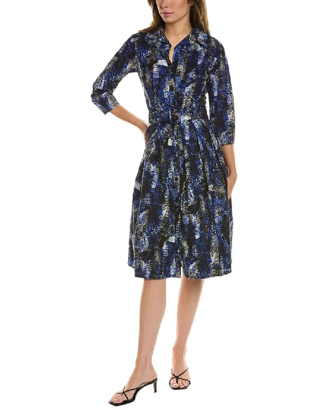 Women's Weekend Outfit Samantha Sung Audrey 1 3/4-Sleeve Shirtdress