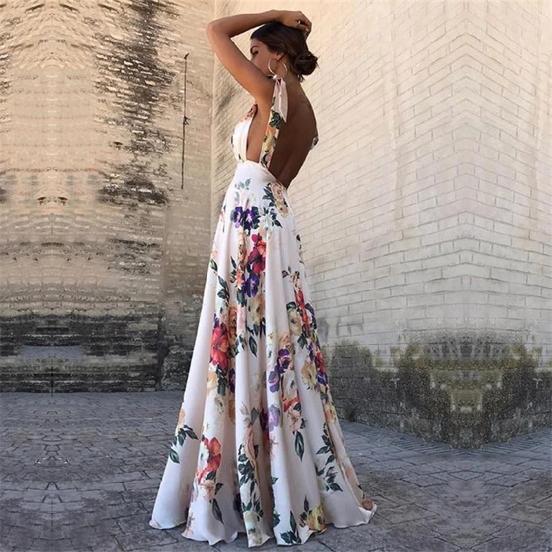 Women's Everyday Attire Sexy Floral Boho Dress