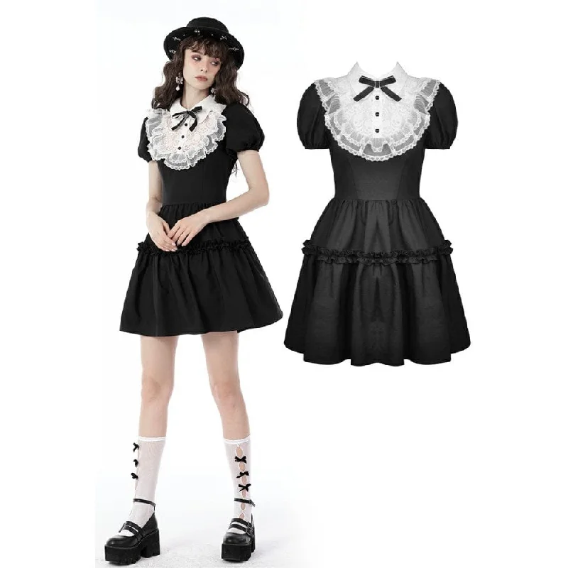 Modern Women's Attire Women's Lolita Floral Lace Maid Dress