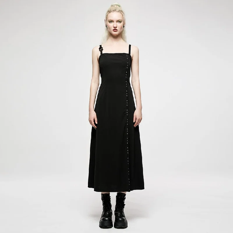 Women's Outdoor Attire Women's Punk Side Slit Maxi Slip Dress